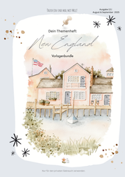 Aquarell Malvorlagen "New England" (Themenheft)