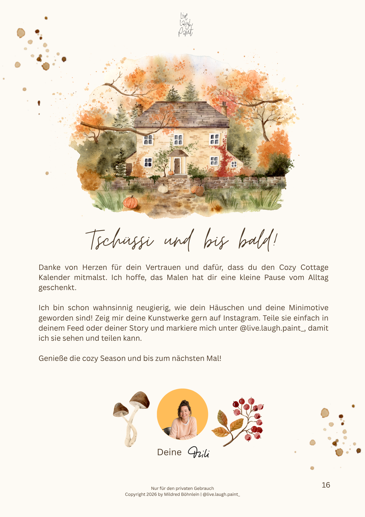 Cozy Cottage Kalender Oktober 2026 | Hello cozy Season