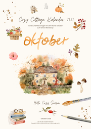 Cozy Cottage Kalender Oktober 2026 | Hello cozy Season
