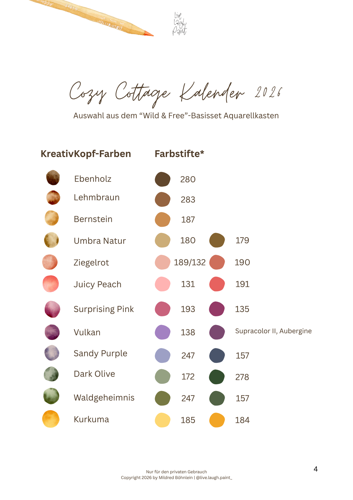 Cozy Cottage Kalender Oktober 2026 | Hello cozy Season